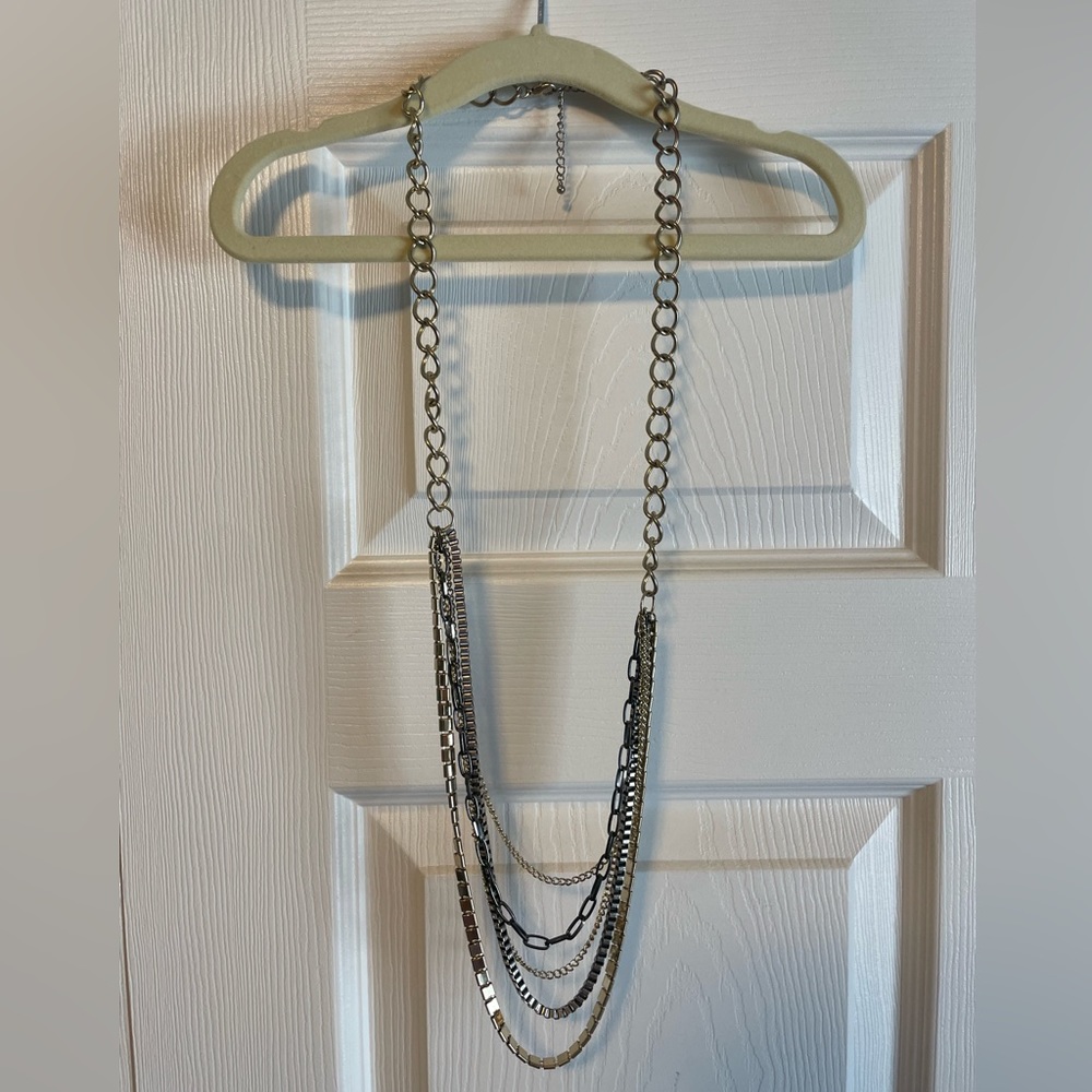 Mixed Metals Drappy Necklace